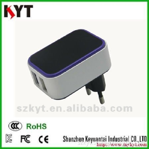 5V 4A mobile phone usb charger for huawei smart phone, TUV CB CE dual usb wall charger, portable phone charger for iphone 6s